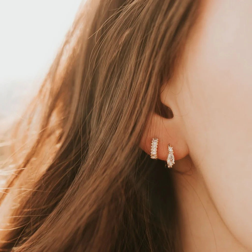 Ivy Diamond Hoop Earrings - Image 3