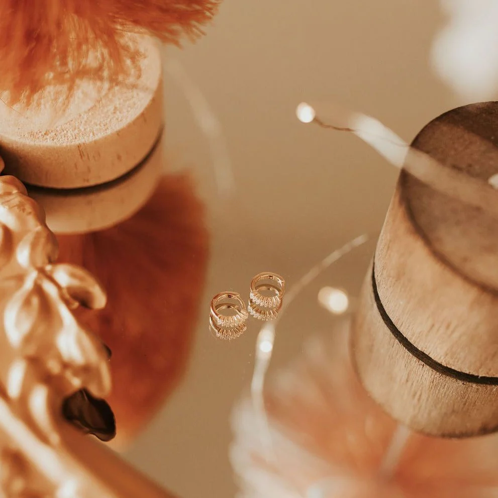 Ivy Diamond Hoop Earrings - Image 4