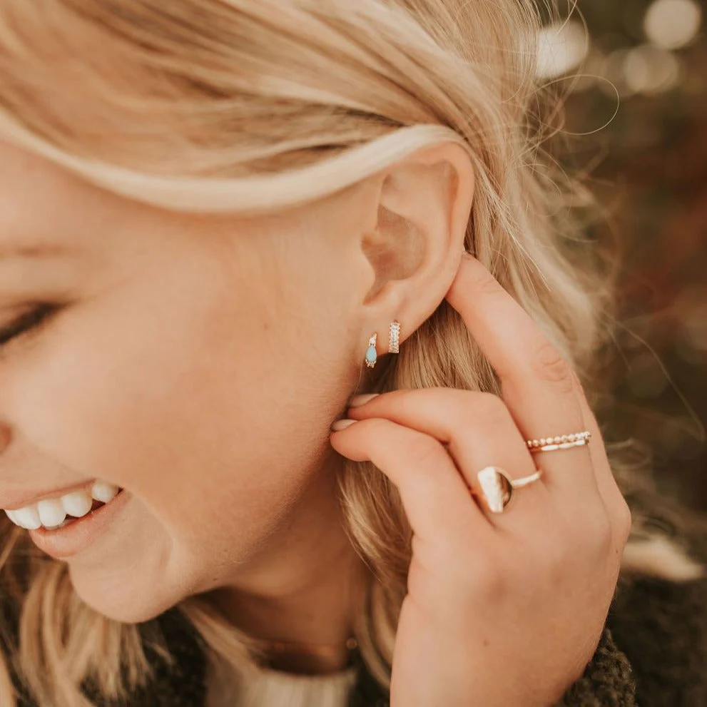 Ivy Diamond Hoop Earrings - Image 8