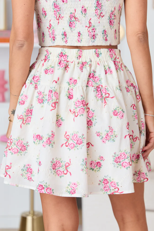 Jacqueline Floral Bow Skirt - Image 4