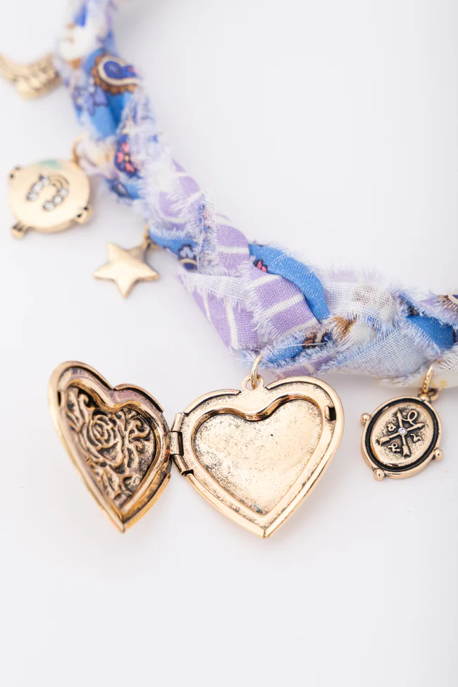 Jana Blue Braided Charm Necklace - Image 3