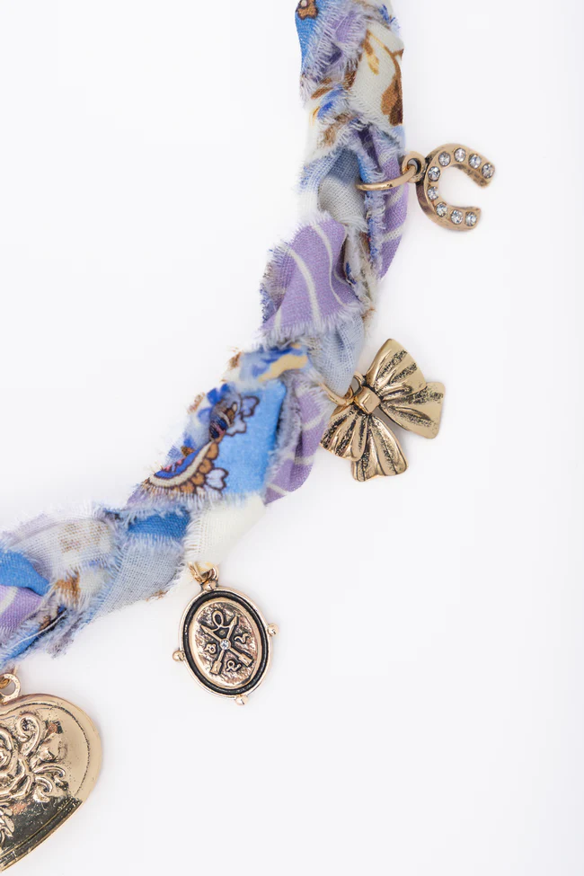 Jana Blue Braided Charm Necklace - Image 5