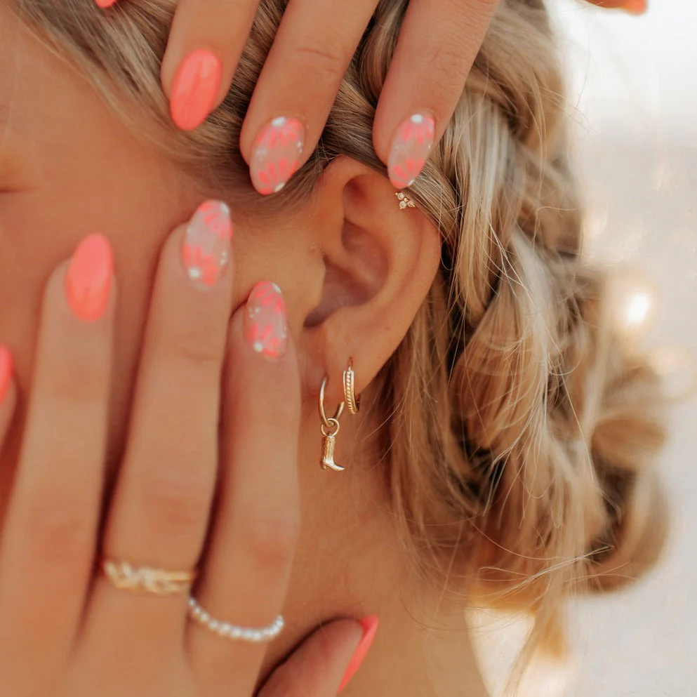 Jolene Braided Rope Hoop Earrings - Image 2