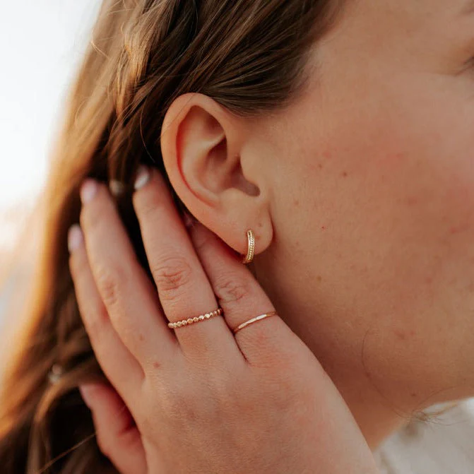 Jolene Braided Rope Hoop Earrings - Image 3