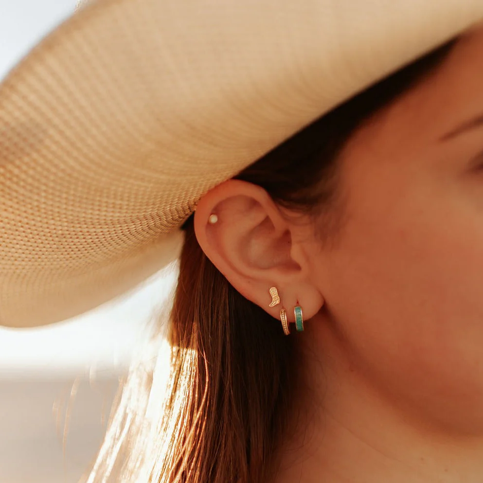 Jolene Braided Rope Hoop Earrings - Image 5