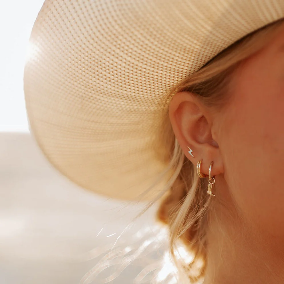 Jolene Braided Rope Hoop Earrings - Image 9