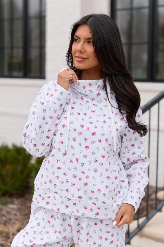 Jolie Pink Floral Hoodie - Image 3