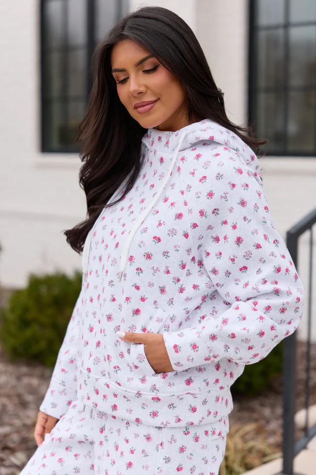 Jolie Pink Floral Hoodie - Image 4
