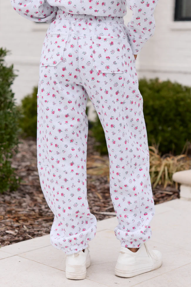 Jolie Pink Floral Sweatpants - Image 4