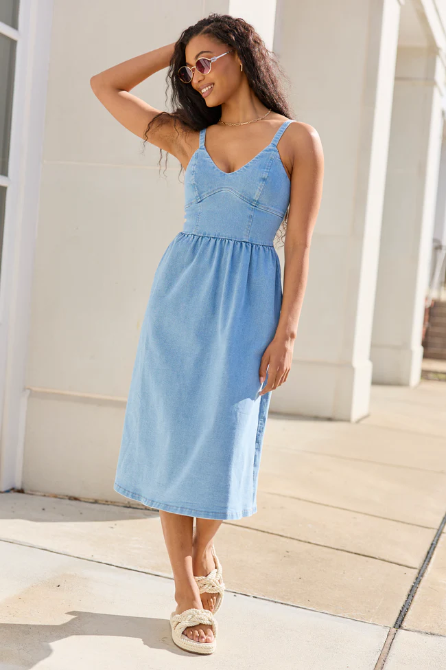 Josie Denim Dress - Image 3