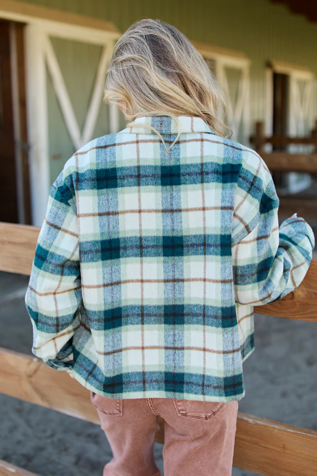 Kai Green Plaid Oversized Shacket FINAL SALE - Image 5