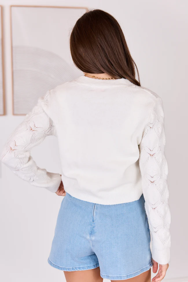 Kaitlyn Flower Embroidered Cardigan - Image 7
