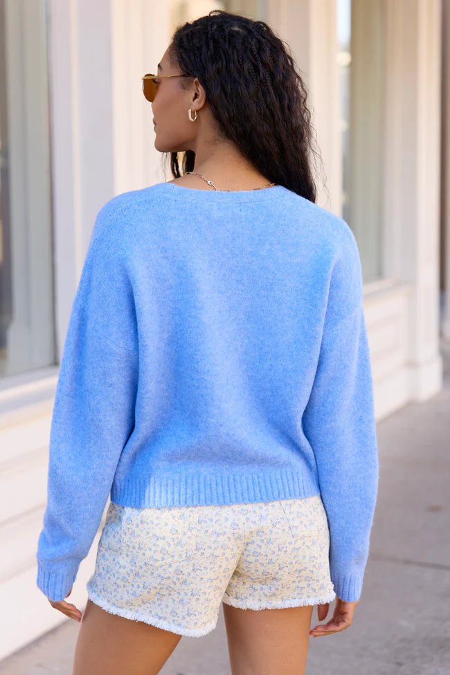 Kathryn Blue Long Sleeve Cardigan SALE - Image 5
