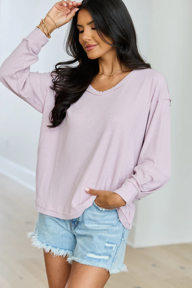 Kendall Mauve Scoop Neck Tunic - Image 3
