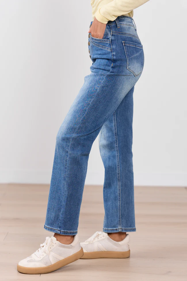 Kendall Seamed Straight Leg Jeans - Image 4