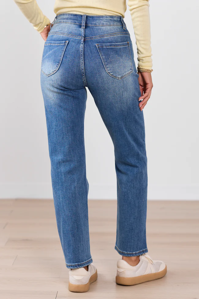 Kendall Seamed Straight Leg Jeans - Image 5