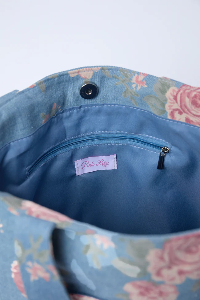 Kian Denim Rose Tote - Image 5