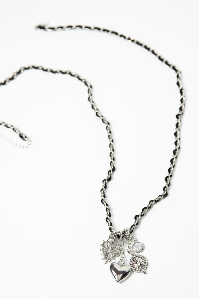 Killian Silver Heart Charm Necklace FINAL SALE - Image 2