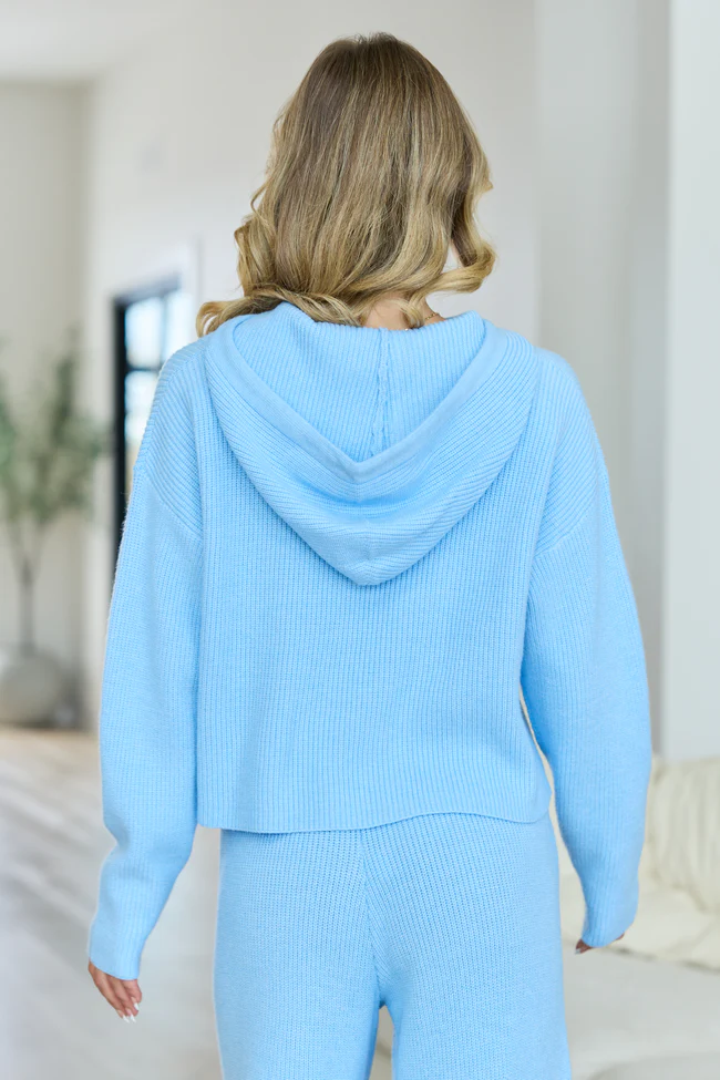 Kitt Blue Hoodie Lounge Sweater - Image 4