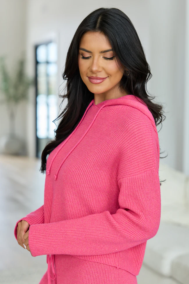 Kitt Pink Hoodie Lounge Sweater - Image 4