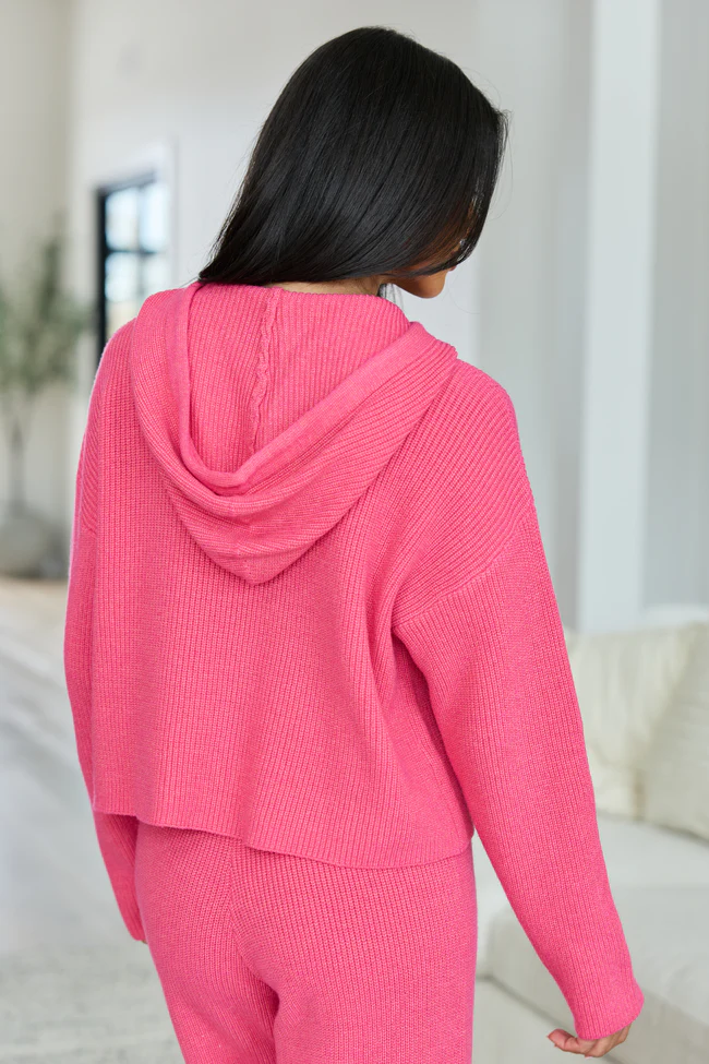 Kitt Pink Hoodie Lounge Sweater - Image 5