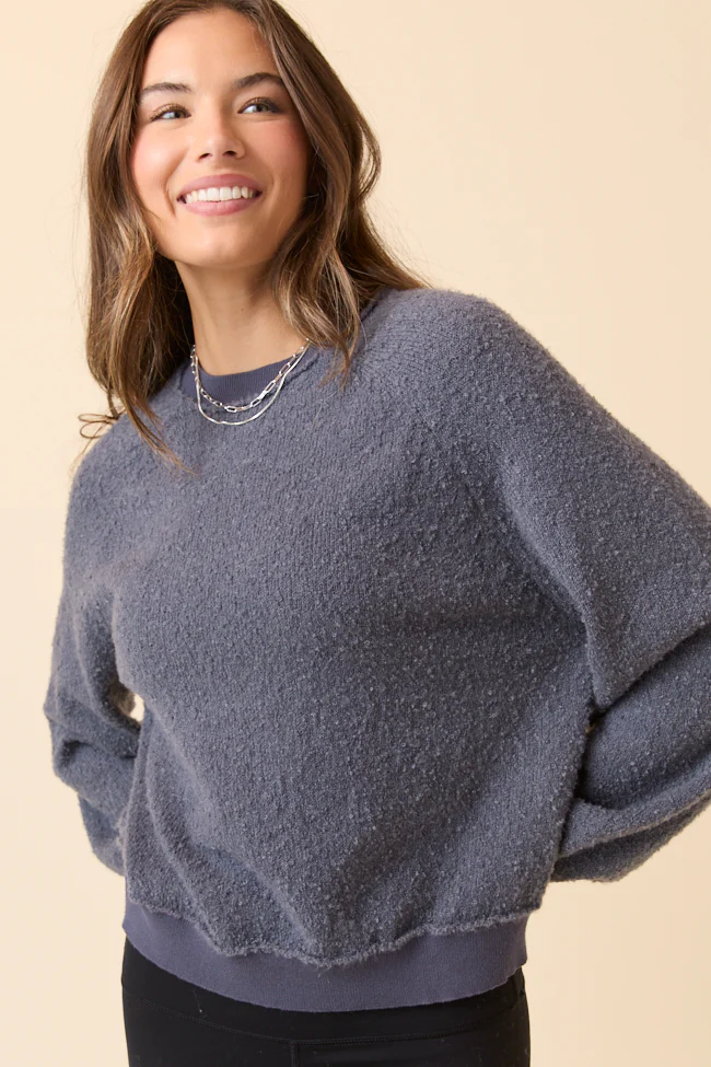 Kristy Grey Boucle Sweater FINAL SALE - Image 3