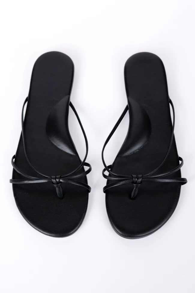 Landry Black Flip Flops - Image 3