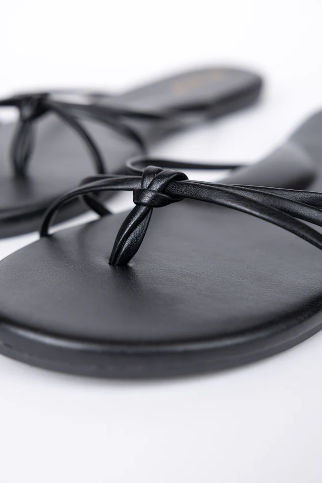 Landry Black Flip Flops - Image 4