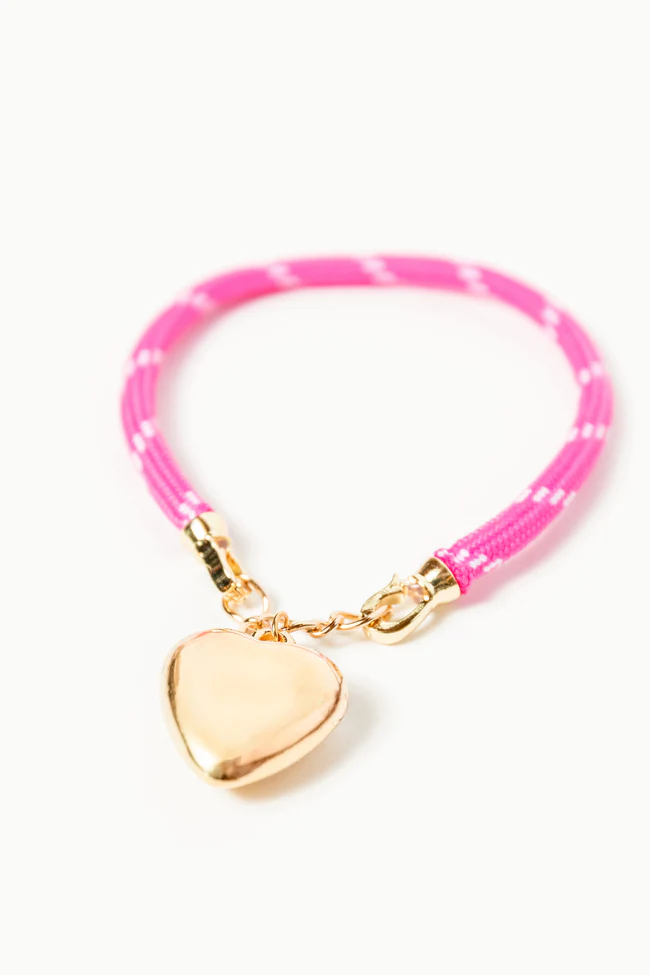 Lea Pink Puff Heart Bracelet FINAL SALE - Image 2