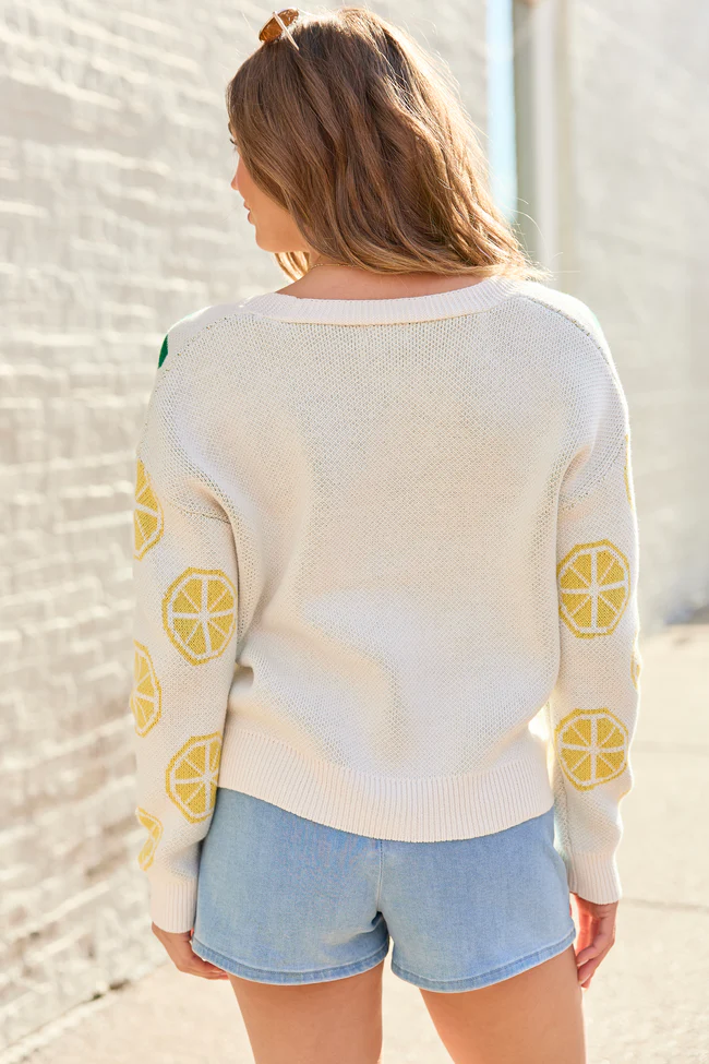 Lennie Ivory Lemon Cardigan - Image 5