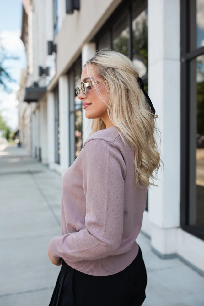 Let's Be Honest Mocha V-Neck Sweater FINAL SALE - Image 3
