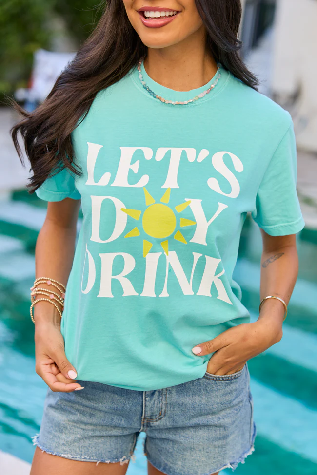 Let's Day Drink Mint Graphic Tee - Image 2