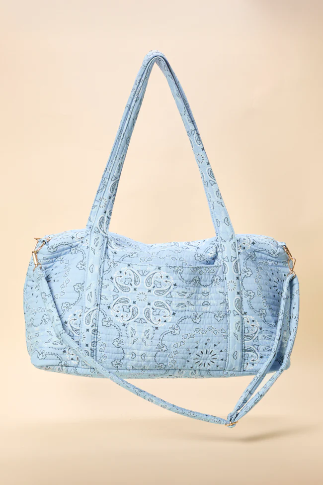 Lilah Blue Paisley Duffle Bag FINAL SALE - Image 3