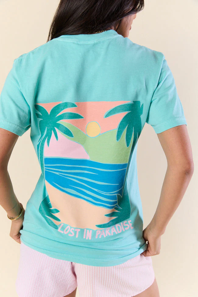 Lost In Paradise Mint Graphic Tee - Image 2
