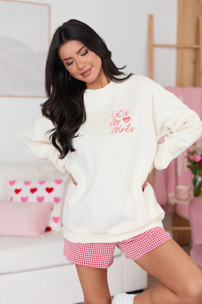 Lucky Cowgirl Cream Graphic Sweatshirt - Image 2