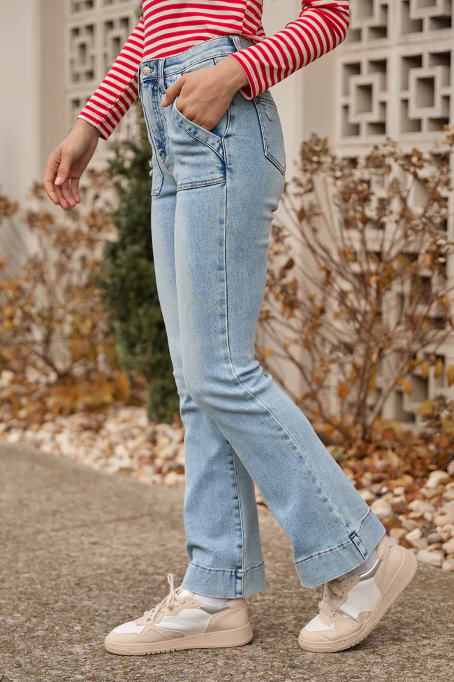Lyric Light Wash Bootcut Jeans FINAL SALE - Image 3