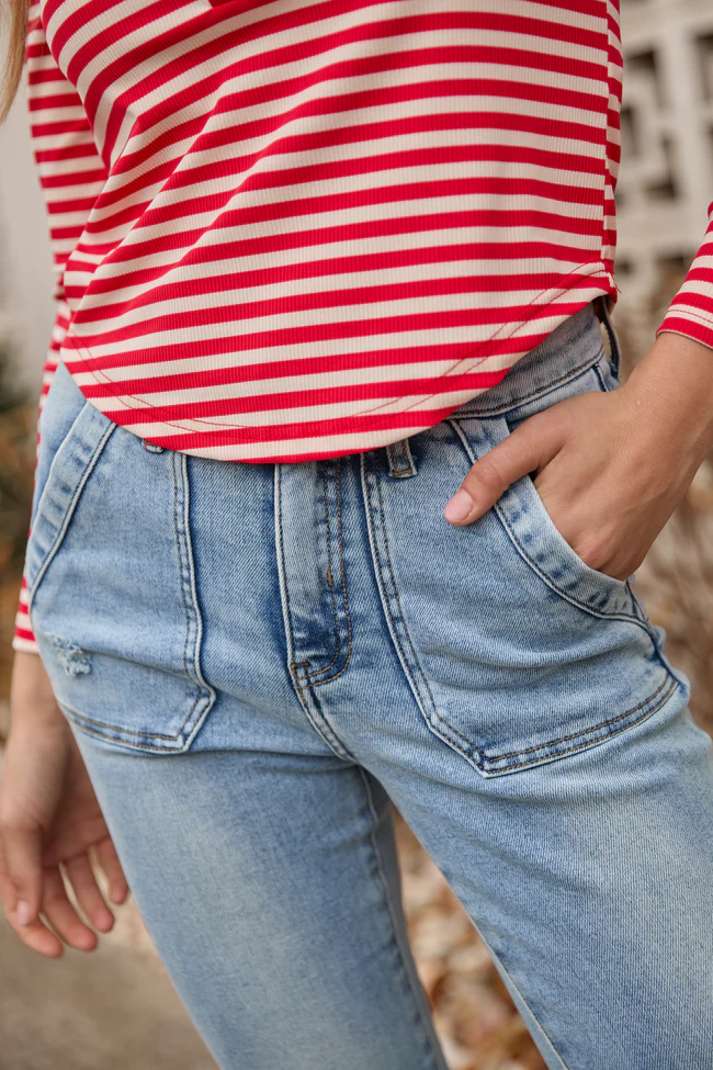 Lyric Light Wash Bootcut Jeans FINAL SALE - Image 5