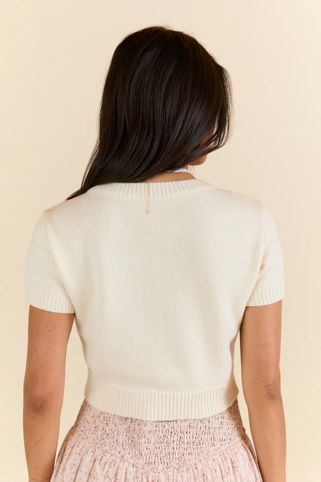 Made For Walkin' Ivory Boot Detail Cropped Sweater FINAL SALE - Image 7
