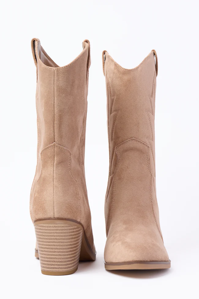 Margo Maple Brown Midi Western Boots - Image 4