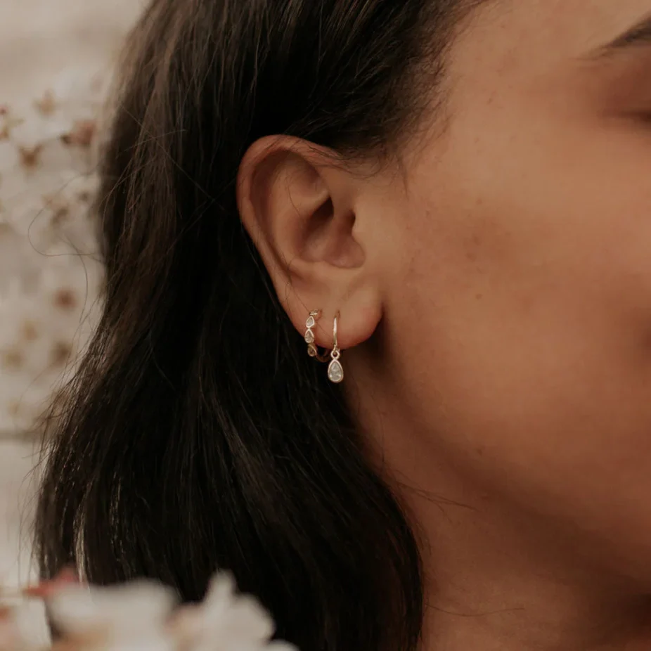 May Raindrop Hoop Earrings - Image 6