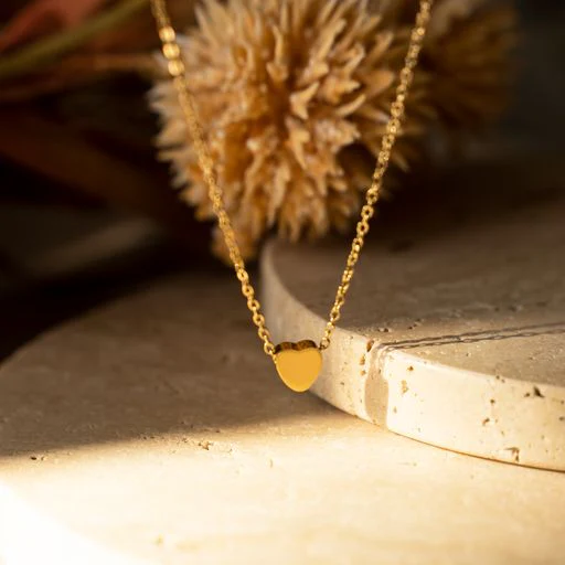 Mini Heart Gold Necklace - Image 4