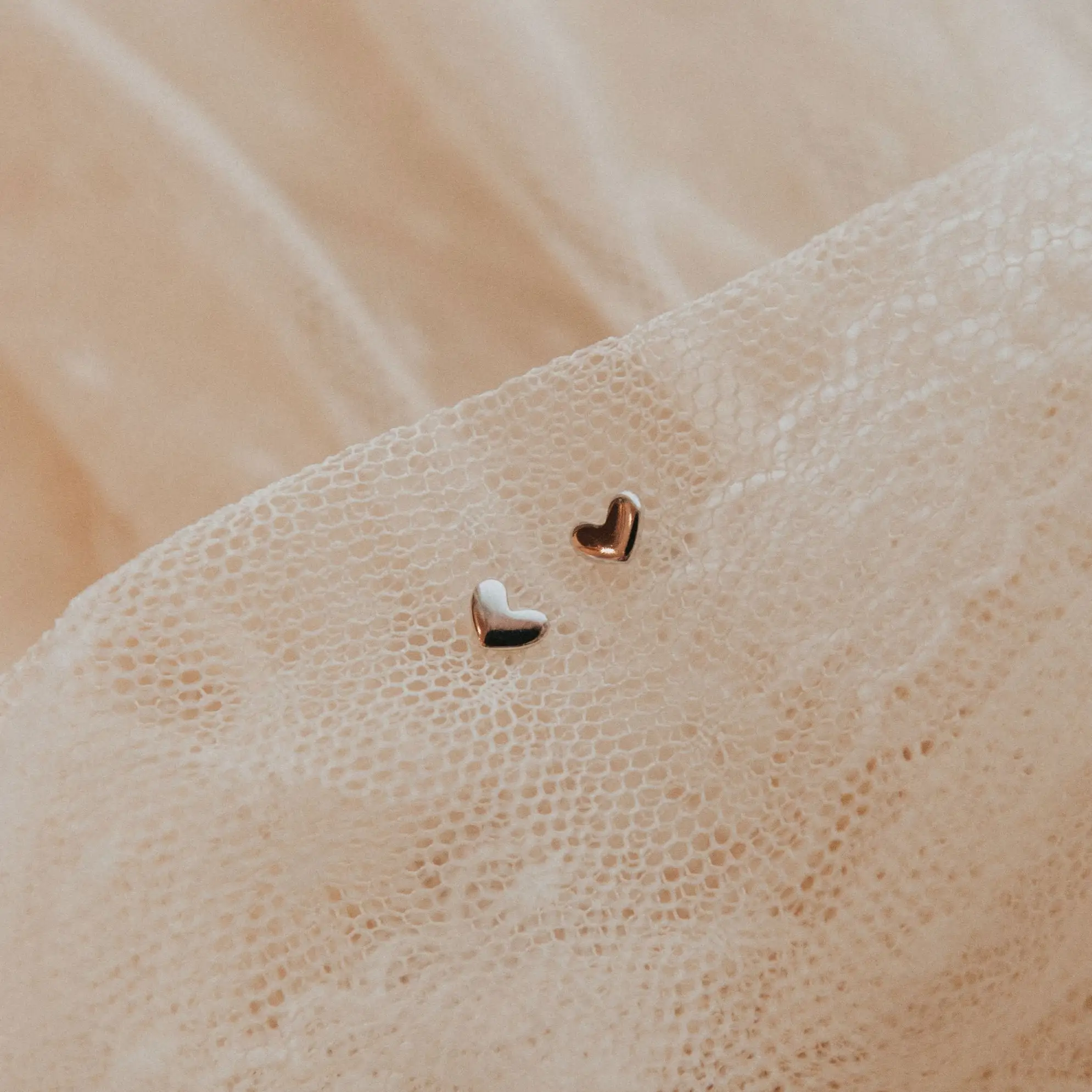 Mini Heart Stud Earrings - Image 6