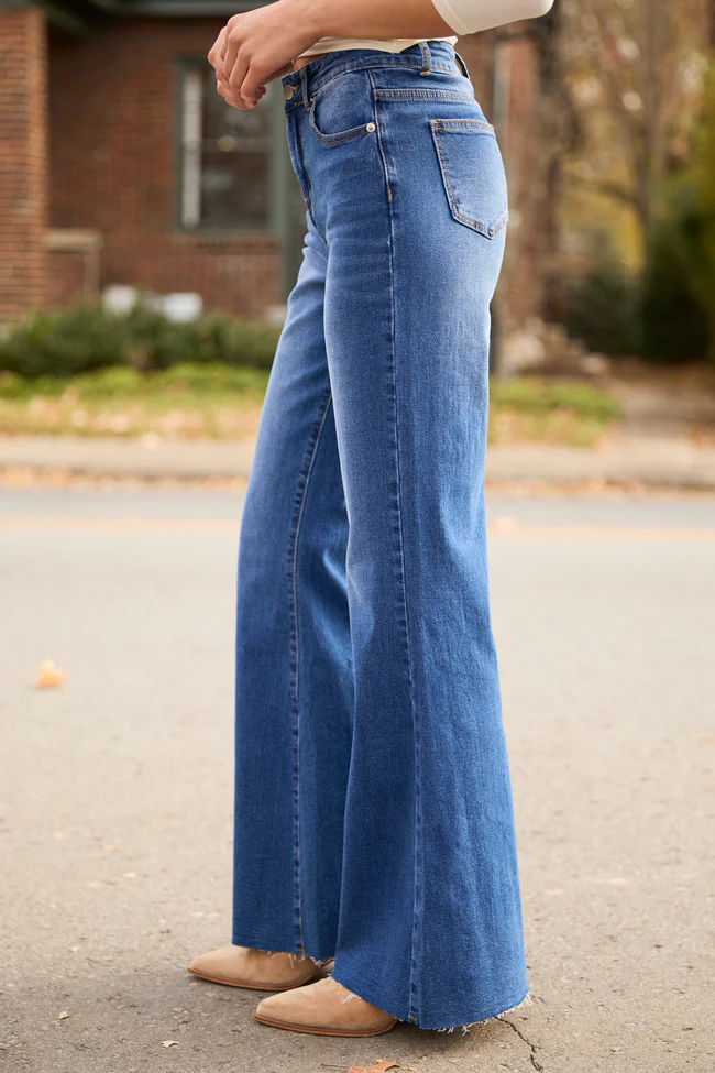 My Favorite Dark Wash Relaxed Flare Jeans SALE - Image 3