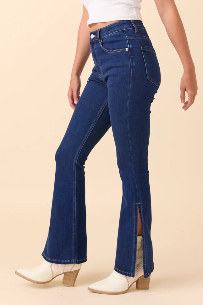My Favorite Dark Wash Slit Hem Jeans FINAL SALE - Image 4