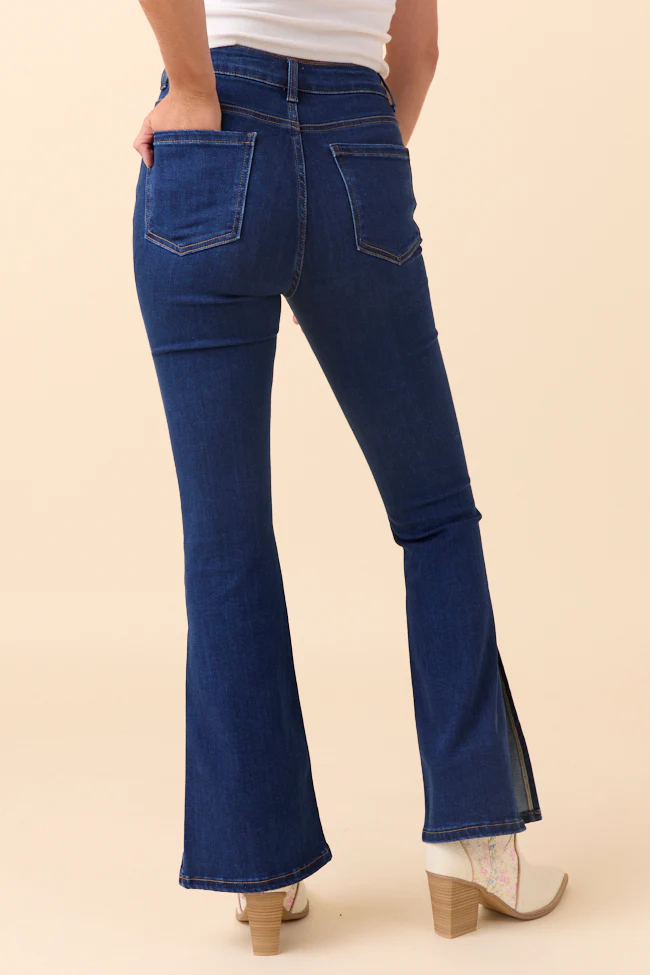 My Favorite Dark Wash Slit Hem Jeans FINAL SALE - Image 5