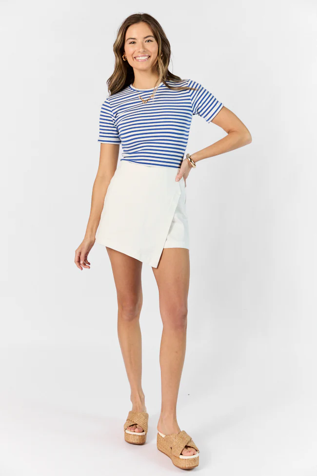 My Favorite Ivory Denim Skort - Image 2