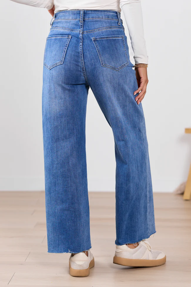 My Favorite Medium Wash Wide Leg Jeans - Image 4