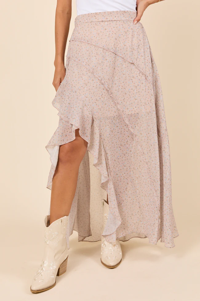 Nancy Neutral Floral Skirt FINAL SALE - Image 3