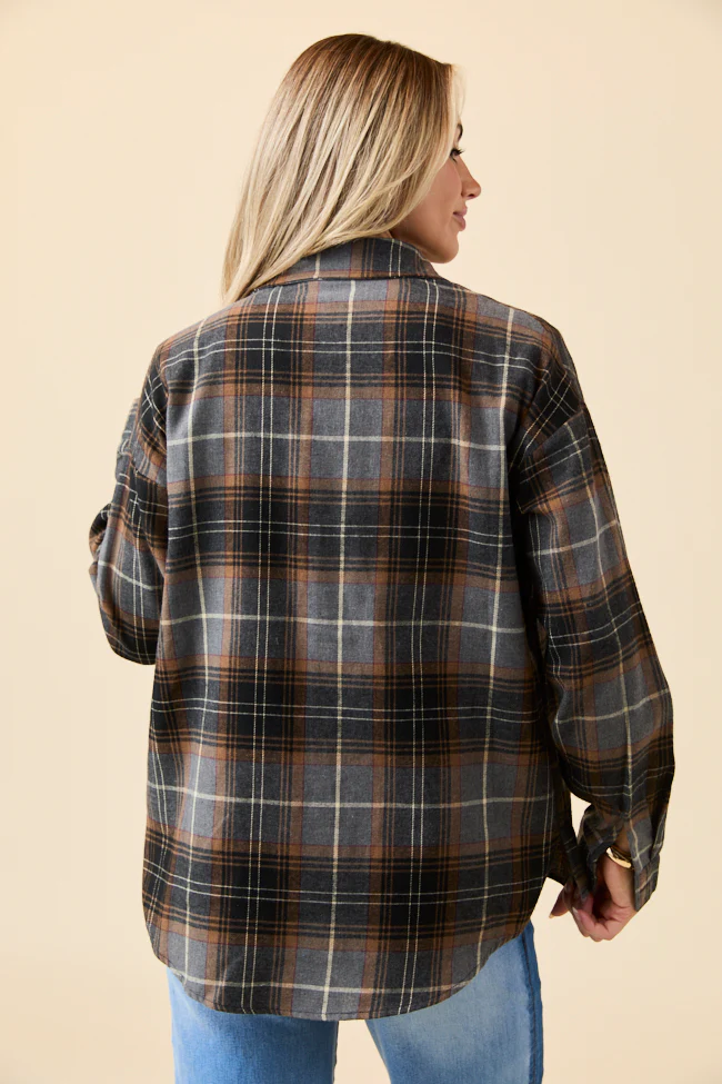 Nash Black Flannel Button Down Top FINAL SALE - Image 4
