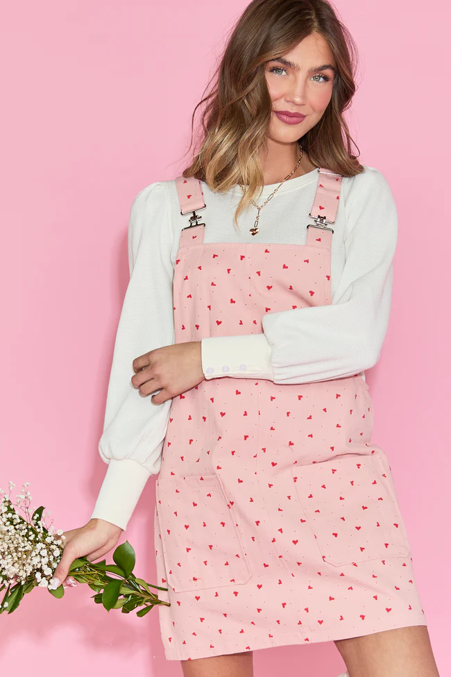 Chase Heart Overall Dress FINAL SALE
